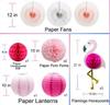 Juego de bolas de nido de abeja de flamenco amazónico, flores de papel, decoración para bodas, bolas de nido de abeja, flores de papel, suministros para fiestas de cumpleaños