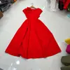 Vestido Longo Floral Tridimensional Europeu e Americano Francês Nanyou Emagrecedor de Alta Qualidade com Ajuste na Cintura