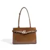 Moda Otoño/Invierno 2026 Bolso de Hombro Clásico Kelly, Bolso de Axila Versátil de Lujo Ligero de Gama Alta, Bolso de Mano de Gran Capacidad para Viajes Diarios