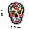 Jianxing carimbo de bordado computador caveira rosa fofa acessórios de vestuário decoração de roupas patch adesivos de tecido bordados