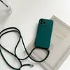 Adecuado para Apple 15 Silicona Líquida 16 Anticaídas con Correa Funda para Teléfono Móvil iPhone 17 Promax Carcasa Blanda 12 Borde Recto