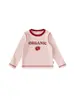 Bangxuan Huzhou Zhili Roupa Infantil Camiseta de Manga Longa para Bebê Rosa Camiseta Básica para Meninas Maçã Infantil Blusa de Gola Redonda