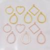 Accesorios para Joyería de Aleación DIY Accesorios de Pegamento UV de Resina Colgante de Marco Metálico Cuadrado Forma de Corazón Redonda Forma de Gota de Agua