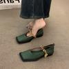 Zapatos de Abuela Versátiles Estilo Hada Francesa 2025 Nuevo Verano Ropa de Exterior Modernos Ligeros Suela Suave No Cansan Zapatos de Tacón Grueso