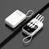 Popular Power Bank de 10000 mAh con Cable Integrado, Carga Rápida, Carga Flash Bidireccional PD, Logotipo Personalizado al por Mayor