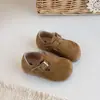 Zapatos Birkenstock para Niños 2026 Nueva Colección Primavera y Otoño Zapatos de Piel para Niñas Mocasines Versátiles Zapatos de Suela Suave para Niñas Zapatos Planos de Primavera