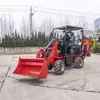 Máquina de escavação e carregamento de dois cabeçotes com rodas carregadeira frontal escavadeira traseira máquina integrada engenharia agrícola mini escavadeira carregadeira máquina de uso duplo