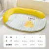 Esterilla Refrigerante Acolchada de Látex con Diseño de Frutas en Forma de L para Perros, Adecuada para Teddy, Bichón y Perros Pequeños a Medianos, Esterilla Abierta para Mascotas para Primavera y Verano