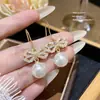 Pendientes de Moda de Aguja de Plata 925 con Cubos de Perla de Venta Caliente Pendientes Dulces de Nicho de Gama Alta Pendientes de Diseño Exquisito