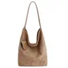 Bolso Tote de Lujo Retro de Gama Alta Accesible para Mujer 2025 Otoño Gran Capacidad Moderno Piel Suave Mate Bolso de Hombro