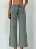 Jeans Rectos Pequeños para Mujer para Ropa Exterior, Pantalones Retro Holgados de Cintura Alta para Mujer
