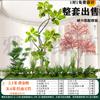 Gran simulación de diseño combinado de paisaje verde interior plantas verdes falsas biónicas avanzadas debajo de las escaleras adornos de árboles decorativos