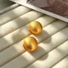 Aretes de Frijol Color Arena Dorada 2026 Tendencia Popular de Tiktok, Color Duradero, Diseño de Nicho, Simples y Elegantes, Aretes Versátiles