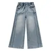 Jeans de Primavera y Otoño para Niñas 2026 Nuevo Estilo Moda Coreana Pantalones Anchos Rectos Sueltos para Niños Mayores