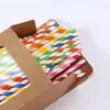 Canudos Descartáveis Embalados, Aparência Sofisticada, Alta Qualidade, Canudos de Papel Coloridos, Canudos Retos Biodegradáveis para Milk Tea, Suco e Bebidas