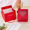 Caixa de Joias, Caixa de Colar, Caixa de Joias com Flor Rosa de Sabão de Abertura Dupla, Presente 520 Dia dos Namorados para Namorada, Presente de Aniversário