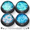 Joias de lantejoulas para unhas quadradas do quadrilátero mágico transfronteiriço, cola glitter gradiente ultrafina, materiais DIY para artesanato