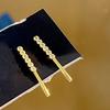 Pendientes sencillos y compactos para mujer, diseño personalizado, elegantes pendientes de estilo frío, nuevos de 2020, modernos, combinables, ligeros y de lujo.