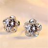 Brincos de pino de prata esterlina incrustados com diamantes de venda quente brincos brincos não são fáceis de serem alérgicos moda moderna brincos combinados muitas vendas diretas