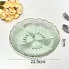 Nova Tigela de Frutas Minimalista de Luxo Leve para Sala de Estar, Prato de Frutas para Mesa de Centro de Casa, Prato de Doces com Padrão de Diamante para Lanches na Recepção, Prato de Recepção