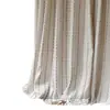 Nuevas Cortinas Jacquard de Algodón y Lino con Rayas Geométricas Simples Estilo Dopamina Bauhaus para Sala de Estar y Dormitorio, Semioscuras para Ventanas Abuhardilladas