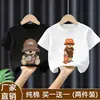 Verano 2026 Ropa de Verano Nueva para Niños Tallas Medianas y Grandes Niños Camiseta Delgada de Moda Camiseta de Manga Corta para Niños Top de Algodón Puro Marca de Moda Ropa para Niños