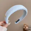 Estilo Coreano Verão Faixa de Cabeça Alta Caveira para Lavar o Rosto Feminina Estilo Luxo Leve de Alta Qualidade com Dentes Faixa de Cabelo Prendedor de Cabelo Fofo de Esponja