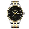 Guanqin 16058 Reloj de Moda Luminoso con Calendario para Hombre Mecánico Totalmente Automático con Diseño Calado Marca Reloj Impermeable Puede