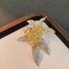 Outono Dourado Moda Nobre Elegante Osmanthus Dourado Osmanthus Perfumado Broche Flor Pin Lapela Casaco Terno Cheongsam Acessórios
