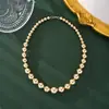 Moda Comercio Exterior Wholesale Elegante Sencillo Exagerado Brillante Redondo Collar de Perlas Conjunto de Joyería de Nicho para Mujer