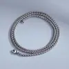 Collar de Conejo de Alicia Vintage Estilo Neutro Plata Tailandesa de Imitación Cadena Larga de Lana Colgante de Conejo Ojo Rojo Transfronterizo Europeo y Americano