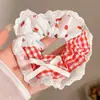 Scrunchie de Laço Estilo Coreano para Crianças Meninas, Elástico de Cabelo Fofo para Coques, Corda de Cabelo de Alta Elasticidade Acessório de Cabelo
