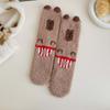 Calcetines Nuevos de Invierno, Calcetines de Terciopelo de Coral que No Sueltan Pelusa, Calcetines Gruesos Cálidos para el Piso para Mujer, Calcetines Lindos de Dibujos Animados para Dormir