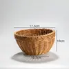 Bandeja de plástico tipo mimbre para snacks y frutas secas, cesta de almacenamiento para escritorio del hogar, cesta creativa para snacks y postres de restaurante, estilo japonés