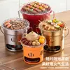Parrilla de carbón de acero inoxidable, mini estufa de carbón, estufa de barbacoa portátil para exteriores de mano, estufa para hacer té, fogata y estufa para asar carne