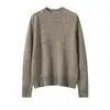 Nuevo Suéter de Cachemir para Mujer Otoño e Invierno 2025, Cuello Alto Medio, Engrosado, Cálido, Casual, Tejido Versátil, Lujo Ligero, Manga Larga