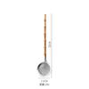Acero Inoxidable 304 Mango de Bambú Profundizado Cuchara para Olla Caliente Colador de Bambú Colador de Malla Cuchara para Servir Cocina Japonesa Comercial Espátula Plana