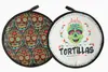 Bolsa Térmica Redonda para Tortilla de Milho Transfronteiriça Bolsa de Isolamento para Aquecimento de Panqueca no Micro-ondas Comércio Exterior Bolsa Térmica para Panqueca Personalizada