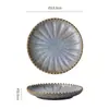 Plato de Cerámica Horneada Vintage Estilo Occidental para Bistec con Puntos de Perla, Plato Personalizado para Presentación de Postres y Repostería, Plato de Cerámica para Postre, Plato para el Té de la Tarde