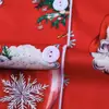 Estilo Europeo Elementos Navideños Cardigan de Pijama Solapa Manga Corta Pantalones Cortos Se Puede Usar Fuera de Casa Conjunto de Ropa para el Hogar Venta al por Mayor