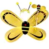 Disfraces de Actuación para Niños Abeja Amarilla de Tres Piezas Alas Accesorios de Actuación Mariquita Pintado con Polvo Dorado Halloween