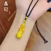 Tienda de Oro Mismo Estilo Collar Colgante de Calabaza Cabeza de Buda Chapado en Oro con Brújula de Ocho Tesoros Giratoria Cadena para Suéter Joyería de Cobre Chapado en Oro