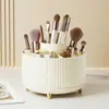 Cilindro giratorio de almacenamiento para brochas de maquillaje, soporte para lápices labiales, sombras de ojos y tocador