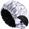 Gorro de Noche Satinado de Doble Capa Caliente de Amazon con Borde de Satén Cuidado del Cabello Belleza Quimioterapia Ajustable Más Seda