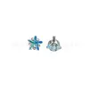 Pendientes de Estrella de Cinco Puntas Graduados con Garras de Aleación de Titanio Astmf-136 G23 Titanio con Rosca Interna Studs para Labio y Pendientes para Piercing
