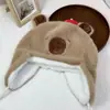 Gorro de Felpa para Esquí de Mujer Cautable Sombrero de Capibara Sombrero Lei Feng de Otoño e Invierno para Mujer Gorro Cálido con Protección para las Orejas