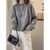 Suéter de Jacquard Otoñal Estilo Francés para Mujer, Jersey de Cuello Redondo, Tejido de Punto de Manga Larga, Cómodo y Elegante, Top de Moda