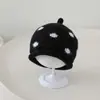 Sombrero para niños, gorro tejido de copo de nieve para chupete de bebé, gorro tejido para bebé, gorro de protección para los oídos de otoño e invierno