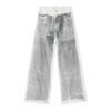 Nirben marca de moda denim diseño pantalones sucios jeans rectos holgados para hombre calle alta americana pantalones casuales