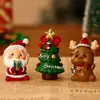 Enfeites de Natal Fofos Papai Noel Decorações de Árvore de Natal Cenário Micro Fotografia Adereços Exibição Caixa Surpresa Presente